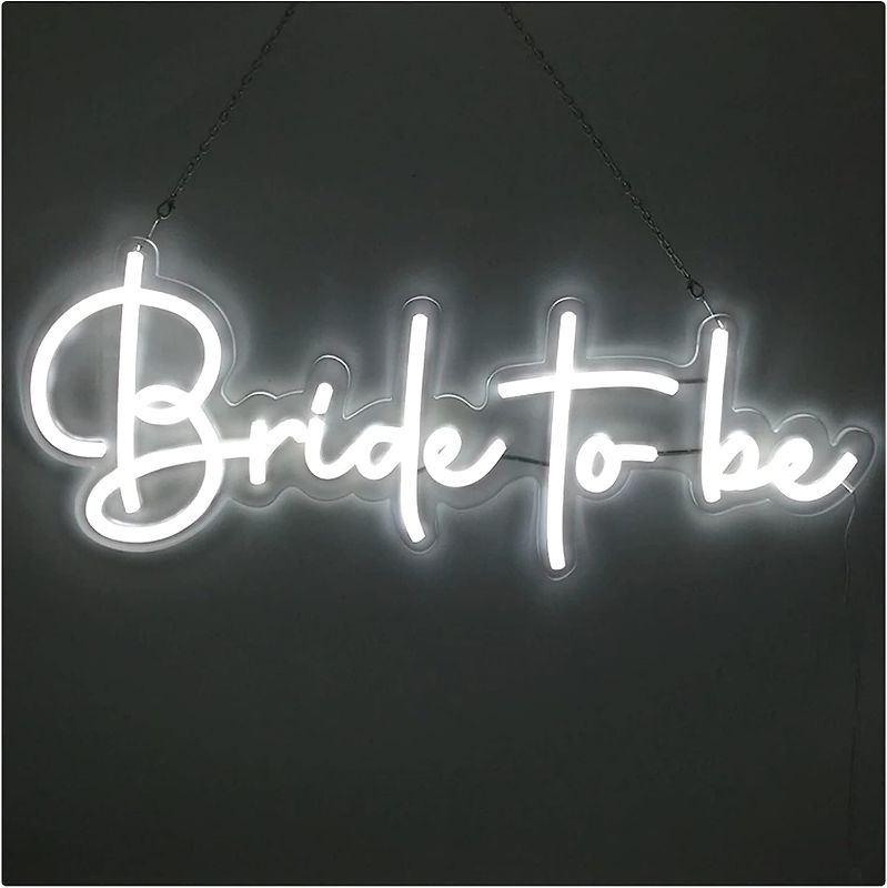 Photo 1 of Bride to be LED Neon Light Signs Decoration For Room Birthday Party Wedding Decoration Bar Pub Game Wall decor Custom