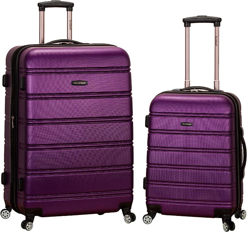 Photo 1 of ***Zipper problem for large one **** Rockland Melbourne Hardside Expandable Spinner Wheel Luggage, Purple