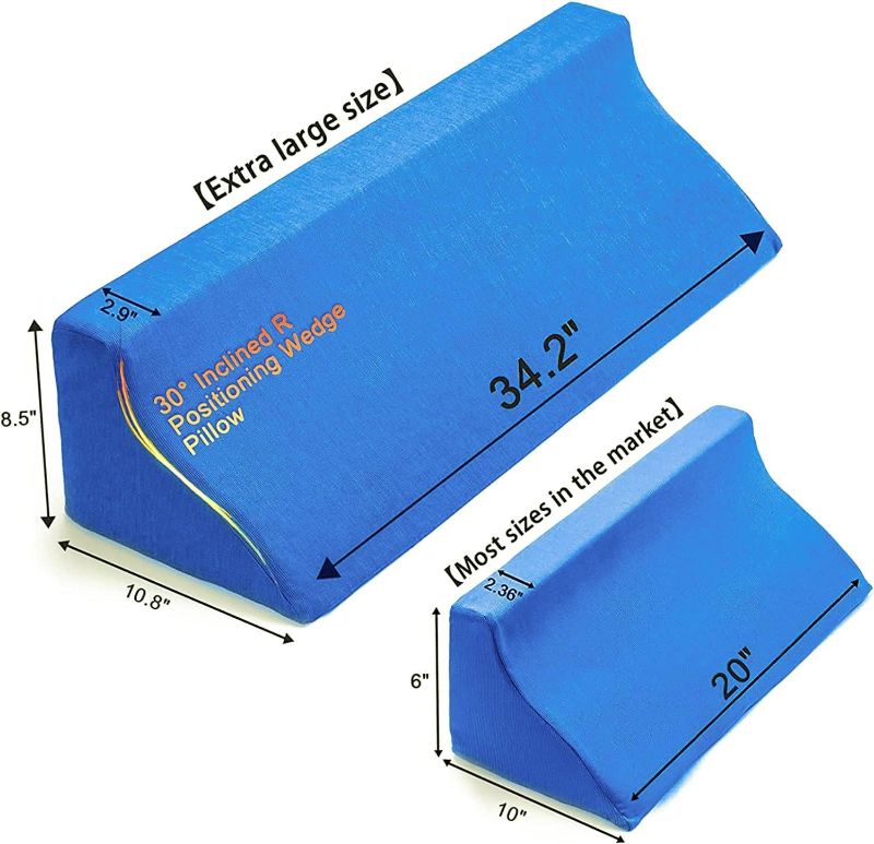 Photo 1 of Body Side Wedge Pillow for Sleeping Waterproof Bed Wedges Body Positioners Inclined Positioning Wedge for Adults for Recovery After Surgery, Back Pain, Foot…