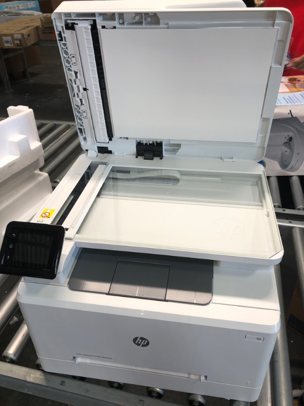 Photo 1 of HP Color LaserJet Pro M283fdw Wireless All-in-One Laser Printer, Remote Mobile Print, Scan & Copy, Duplex Printing, Works with Alexa (7KW75A), White