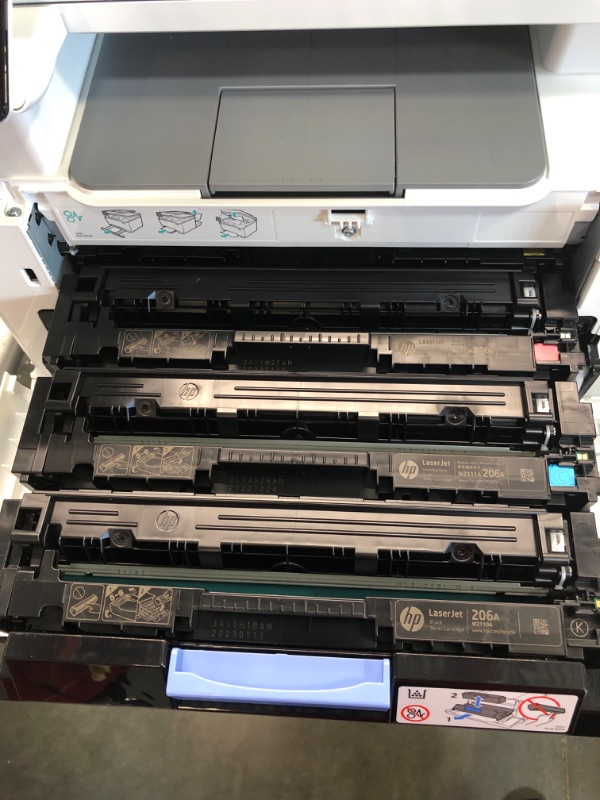 Photo 1 of HP Color LaserJet Pro M283fdw Wireless All-in-One Laser Printer, Remote Mobile Print, Scan & Copy, Duplex Printing, Works with Alexa (7KW75A), White