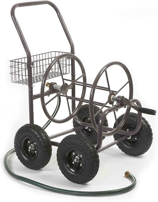 Photo 1 of 
Liberty Garden Residential Grade 4 Wheel 871-M1-1 Garden Hose Reel Cart, Bronze
