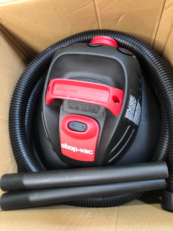 Photo 1 of 
Shop-Vac 12 Gallon 5.5 Peak HP Wet/Dry Vacuum, SVX2 Motor Technology, 3 in 1 Function Portable Shop Vacuum with Cart, Attachments, Drain Port. 5973036