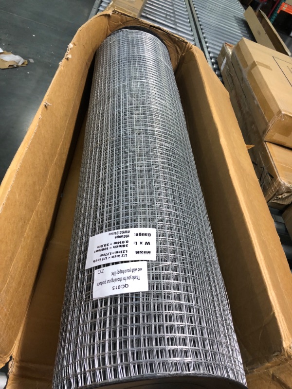 Photo 3 of CACAGDR Hardware Cloth 36in×100ft 1/2 Inch 19 Gauge Galvanized After Welding Wire Cloth Fencing, Rabbit/Snake Wire mesh Fence,Chicken Wire Mesh Roll
