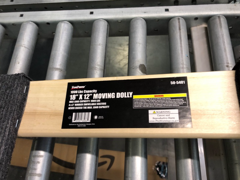 Photo 5 of 50-5401 TruePower 18" X 12" Mover's Dolly, 1000lbs Furniture Appliance, 4 x 3" Rubber Swiveable Casters 18" x 11 3/4" Hardwood635309689689
