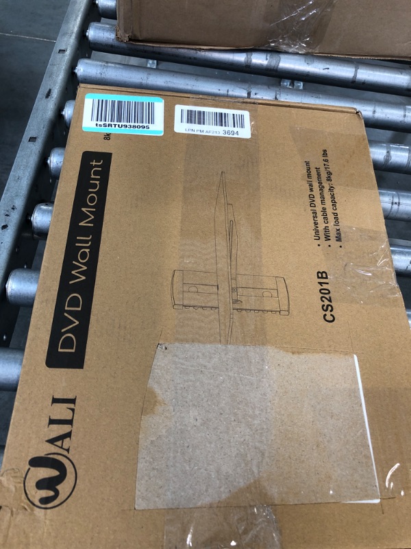 Photo 1 of Wali WL-CS201-1 1x Black DVD DVR VCR Wall Mount Bracket Component Shelf