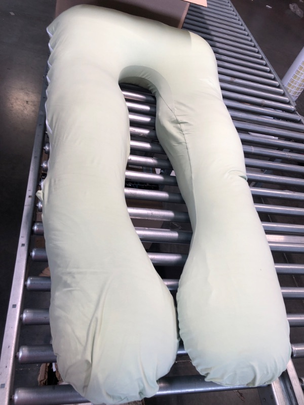 Photo 1 of AngQi Pregnant Pillows for Sleeping, Pregnancy Belly Pillow with Cooling Cotton Cover - Support for Back, Hips, Legs, Belly for Pregnant Women Sleeping 