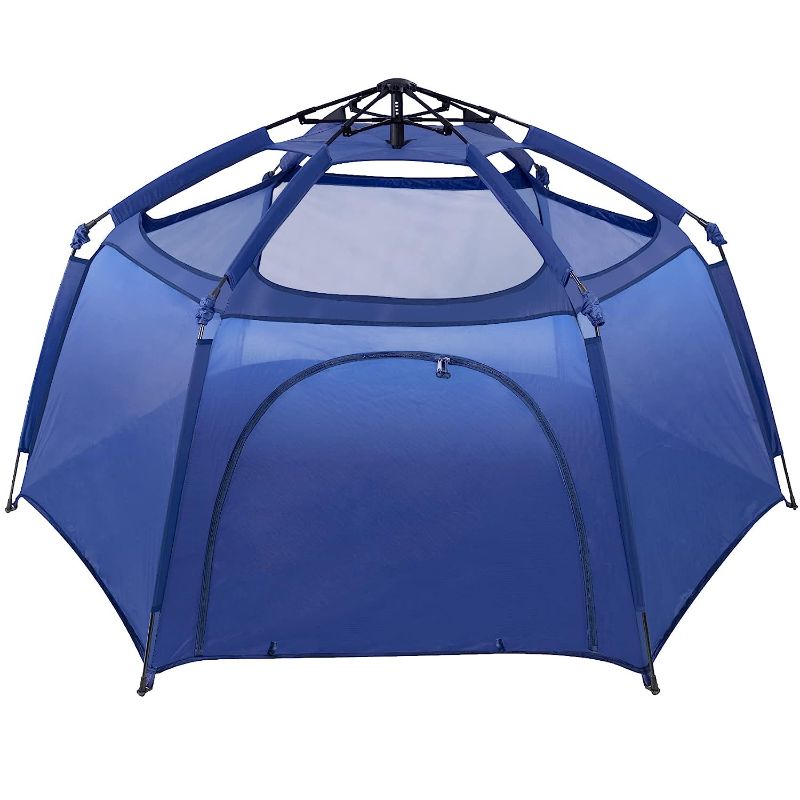 Photo 1 of 
Alvantor Playpen Play Yard Space Canopy Fence Pin 6 Panel Pop Up Foldable and Portable Lightweight Safe Indoor Outdoor Infants Babies Toddlers Kids Pets...
Color:Navy