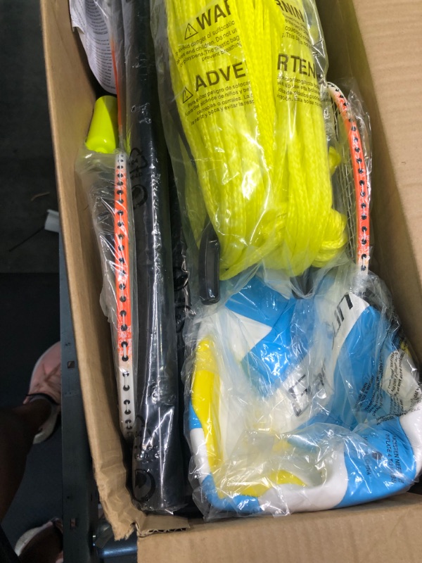 Photo 1 of Amazon Basics Outdoor Volleyball and Badminton Combo Set with Net