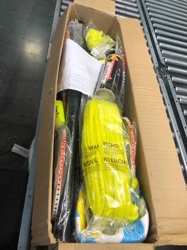 Photo 1 of Amazon Basics Outdoor Volleyball and Badminton Combo Set with Net
