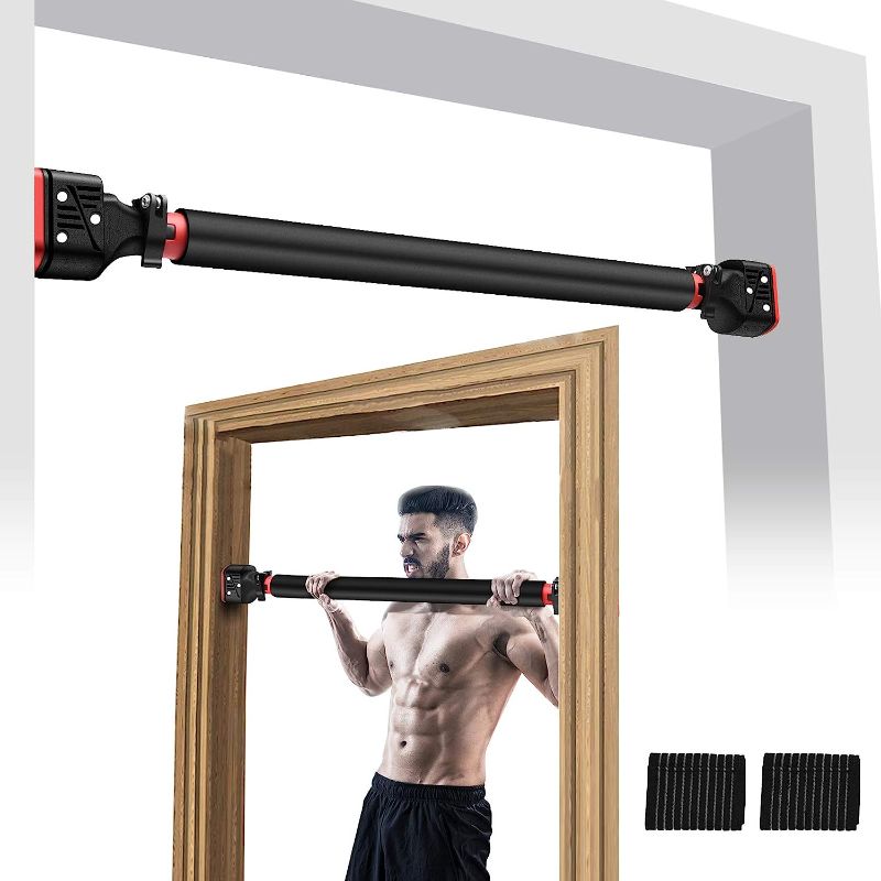 Photo 1 of Aoyar Doorway Pull Up Bar Door Frame Chin Up Bar Adjustable Upper Body Workout Bar No Screw Installation Multifunctional Strength Training for Home Gym Fitness Exercise up to 440 lbs