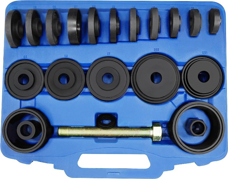 Photo 1 of Astro Pneumatic Tool 78825 25-Piece Master Front Wheel Drive Bearing Puller Removal & Installer Adapter Kit W/Grade 8 Drive Bolt