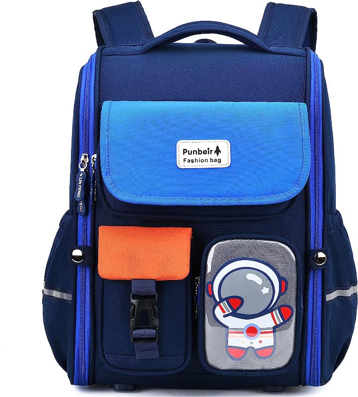 Photo 1 of AO ALI VICTORY Kids Backpack for Boys Elementary School Bags Large Toddler Kindergarten Preschool Bookbags Space Backpacks (Blue