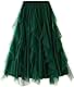 Photo 1 of Dirholl Women's A-Line Fairy Elastic Waist Tulle Midi Skir