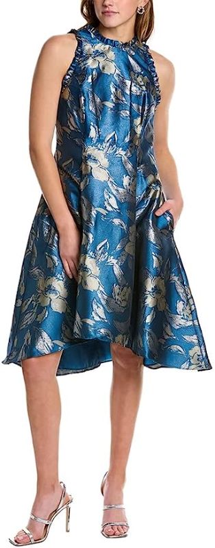 Photo 1 of Adrianna Papell Women's Halter Jacquard High-Low Dress  SIZE 10