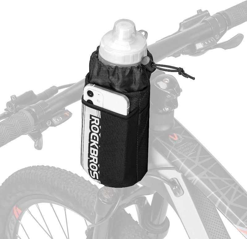 Photo 1 of 
ROCKBROS Bike Water Bottle Holder Bag Bike Bag Handlebar Stem Bag Bicycle Cup Drink Holder Insulated Stem Bag Food Snack Bike Accessories Storage Pouch Bag for Mountain Road Bike
Amazon's
Choice
in Bike Handlebar Bags by ROCKBROS