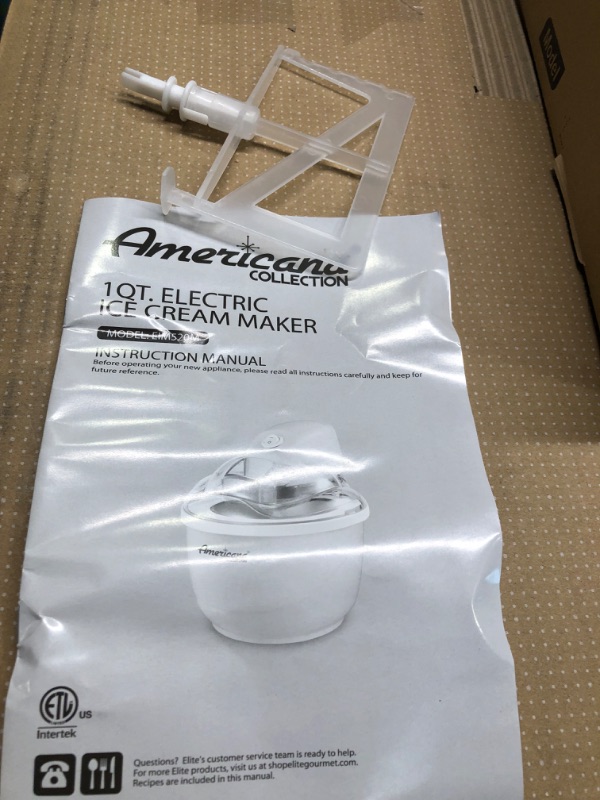 Photo 1 of Americana Collection Elite EIM520M 1 Quart Automatic Easy Homemade Electric Ice Cream Maker, Frozen Yogurt, Sorbet, Gelato Treat, with Recipes, Mint