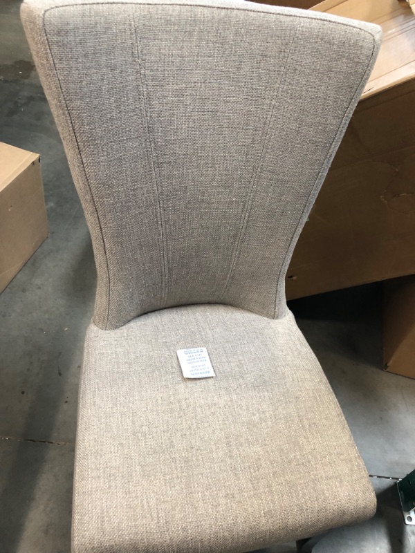 Photo 5 of Amazon Brand – Stone & Beam Reinhart Classic Upholstered Dining Chair, 20.5"W, Set of 2, Light Gray
