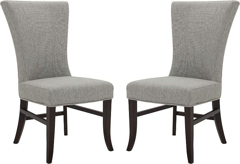 Photo 1 of Amazon Brand – Stone & Beam Reinhart Classic Upholstered Dining Chair, 20.5"W, Set of 2, Light Gray
