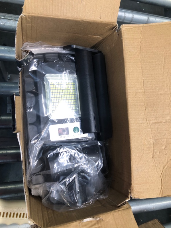 Photo 3 of AllEASY Solar Street Lights Outdoor Waterproof, 4 Packs 1000lm 180 LED Solar Parking Lot Lights with Security Motion Sensor Remote Control, Solar Powered Exterior Lights for Yard, Barn, Garage Black 4 Pack