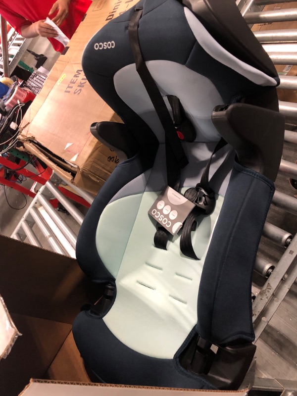 Photo 4 of Cosco Finale DX 2-in-1 Booster Car Seat, Forward Facing 40-100 lbs, Rainbow