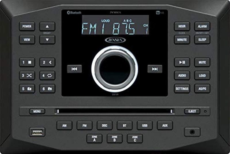 Photo 1 of Jensen AMFMDVDCDUSBAUXApp Ready Bluetooth Wallmount Stereo w/ App Control, 3-Speaker Zones / 8 Speaker Output 8X 6