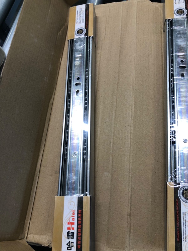 Photo 3 of 1 Pair Soft - Close Metal Drawer Slides 16 Inch Full Extension and Ball Bearing Drawer Slides - LONTAN SL4502S3-16 Drawer Slides Heavy Duty 100lb Capacity