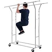 Photo 1 of 
HOKEEPER 400 lbs Load Capacity Commercial Grade Clothing Garment Racks Heavy Duty Double Rails Adjustable Collapsible Rolling Clothes Rack on Wheels, Chrome FinishHOKEEPER 400 lbs Load Capacity Commercial Grade Clothing Garment Racks Heavy Duty Double Ra