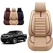 Photo 1 of 
OASIS AUTO Dodge Ram Accessories Seat Covers 2009-2025 Custom Fit Leather Truck Cover Protector Cushion 1500-2500-3500 Crew Double Super Extended Cab (Full Set, Tan)OASIS AUTO Dodge Ram Accessories Seat Covers 2009-2025 Custom Fit Leather Truck Cover Pro