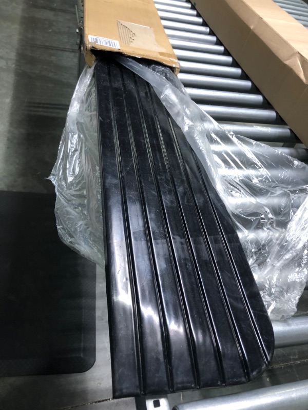 Photo 1 of 
YONSHENG Threshold Ramps for Doorways Heavy Duty Wheelchair Ramps - 1" Rise Solid Rubber Power Ramps for Door Threshold Wheelchair Scooter Ramp Curb Ramp for Entry Indoor/Outdoor, 1 PackYONSHENG Threshold Ramps for Doorways Heavy Duty Wheelchair Ramps - 