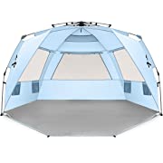 Photo 1 of 
Easthills Outdoors Instant Shader Deluxe XL Beach Tent Easy Up 99" Wide for 4-6 Person Sun Shelter - Extended Zippered Porch Included BlueEasthills Outdoors Instant Shader Deluxe XL Beach Tent Easy Up 99" Wide for 4-6 Person Sun Shelter - Extend…