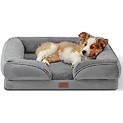 Photo 1 of Bedsure Orthopedic Dog Bed for Medium Dogs -Foam Sofa with Removable Washable Cover, Waterproof Lini…