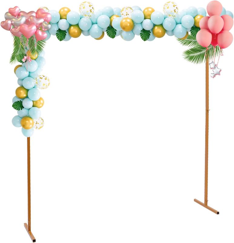 Photo 1 of 
6.6FT x 6.6FT Backdrop Stand Gold Square Wedding Arches Metal Balloon Arch Stand Kit Garden Floral Square Arch Frame Background for Wedding Anniversary Birthday Party Decoration Home Decor