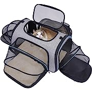 Photo 3 of 
Siivton Airline Approved Pet Carrier, Soft Sided Pet Travel Carrier 4 Sides Expandable Cat Carrier with Fleece Pad for Cats, Puppy and Small DogsSiivton Airline Approved Pet Carrier, Soft Sided Pet Travel Carrier 4 Sides Expandable Cat Carrier with Flee…