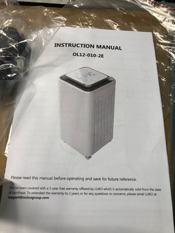 Photo 4 of 
LUKO 2000 Sq. Ft Dehumidifiers for Large Room and Basements, 30 Pints Dehumidifier with Drain Hose, Auto or Manual Drainage, 0.528 Gallon Water Tank, Auto Defrost, Dry Clothes Function, 24H Timer (white)LUKO 2000 Sq. Ft Dehumidifiers for Large Room and B