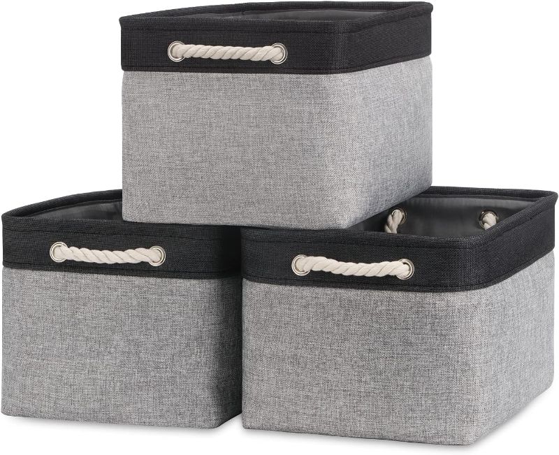 Photo 1 of 
Bidtakay Fabric Baskets Storage Bins [3-Pack] Large Baskets for Organizing 15 X 11 X 9.5 Inches Decorative Baskets for Shelves Closet Storage Bin Linen...