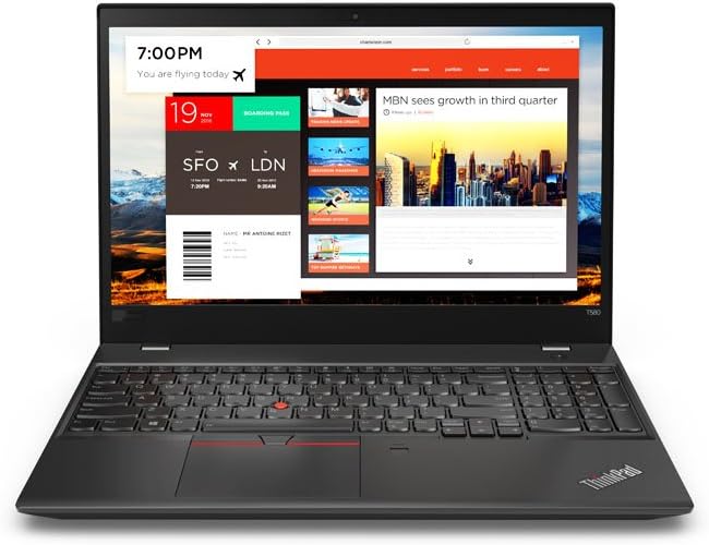 Photo 1 of Lenovo ThinkPad T580 15.6" (1920x1080) IPS Anti-Glare Display - Intel i5-8250U Processor, 8GB RAM, 512GB PCIe-NVMe SSD, Windows 10 Pro 64-bit
