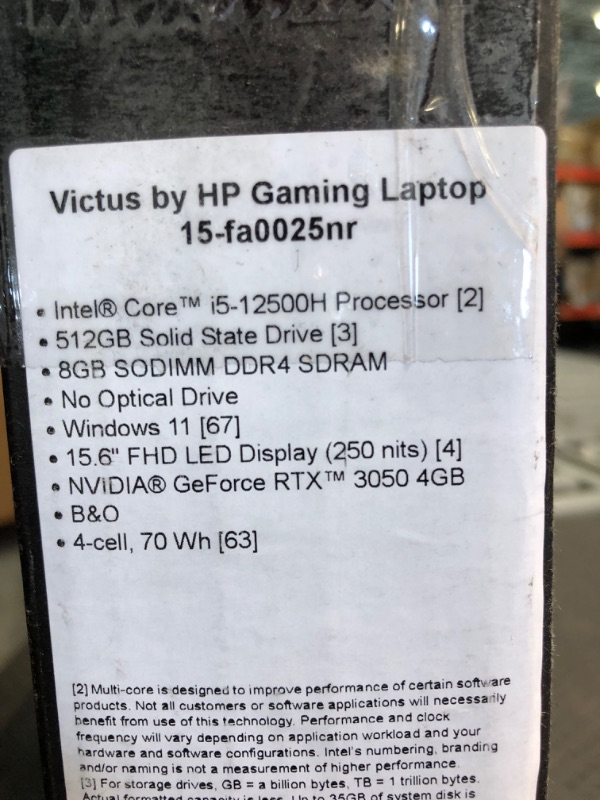 Photo 9 of Victus by HP 15 Gaming Laptop, NVIDIA GeForce RTX 3050, 12th Gen Intel Core i5-12500H, 8 GB RAM, 512 GB SSD, Full HD Display, Windows 11 Home, Backlit Keyboard, Enhanced Thermals (15-fa0025nr, 2022)