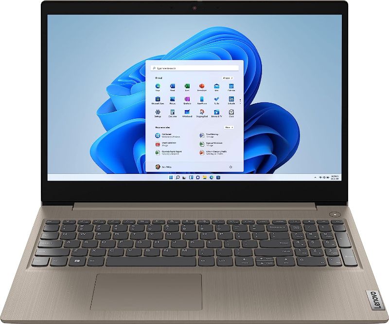 Photo 1 of Lenovo IdeaPad 3 15ITL05 81X800ECUS 15.6" Touchscreen Notebook - HD - 1366 x 768 - Intel Core i3 i3-1115G4 Dual-core (2 Core) 3 GHz - 8 GB RAM - 256 GB SSD - Almond - Intel Chip - Windows 10 Home