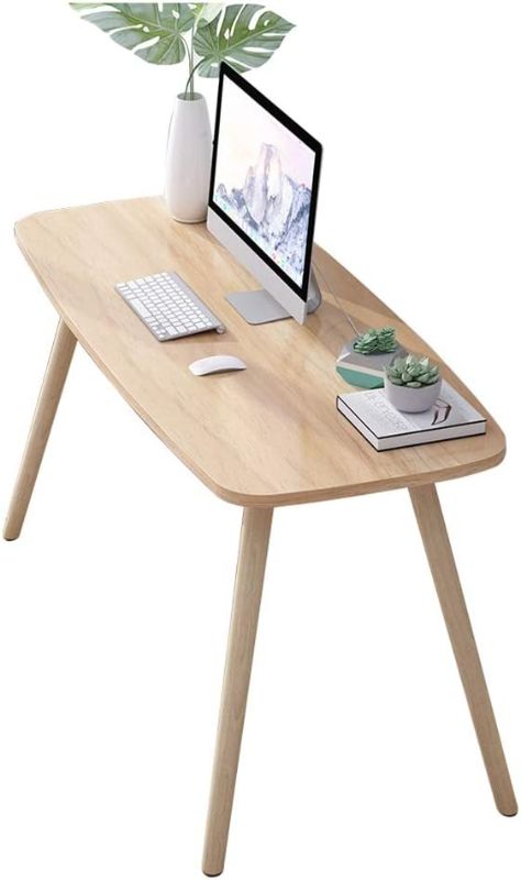 Photo 1 of Otaku Rectangle Laptop Desk, Hotel Sofa Painting Hardwood Table, Bedroom Writing Desktop Dining Table, New Year Multifunction (Color : Beige, Size : 1206074cm)
