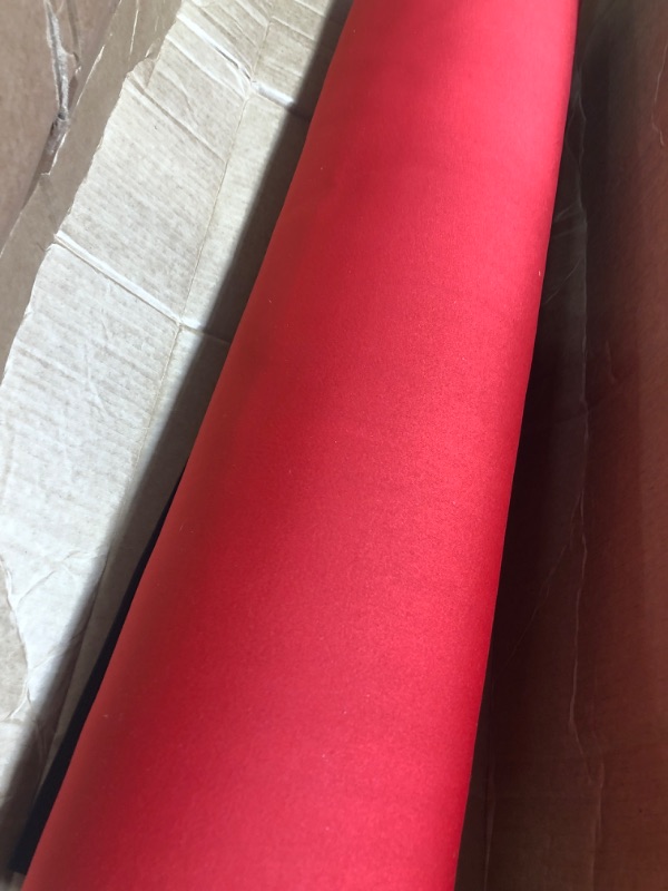 Photo 5 of 27 Inch x 15 Feet Neoprene Floor Runner - Reusable Floor Protection Slip Proof Surface, Non-Skid Bottom, Protect All Floor Surfaces | Great for Businesses and Homes (RED) (RED)
