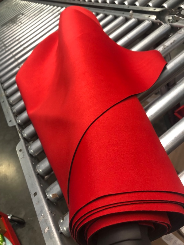 Photo 5 of 27 Inch x 15 Feet Neoprene Floor Runner - Reusable Floor Protection Slip Proof Surface, Non-Skid Bottom, Protect All Floor Surfaces | Great for Businesses and Homes (RED) (RED)
