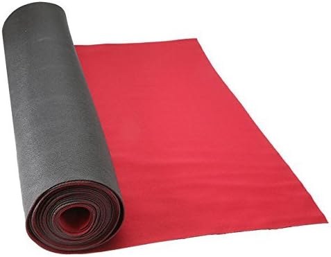 Photo 1 of 27 Inch x 15 Feet Neoprene Floor Runner - Reusable Floor Protection Slip Proof Surface, Non-Skid Bottom, Protect All Floor Surfaces | Great for Businesses and Homes (RED) (RED)
