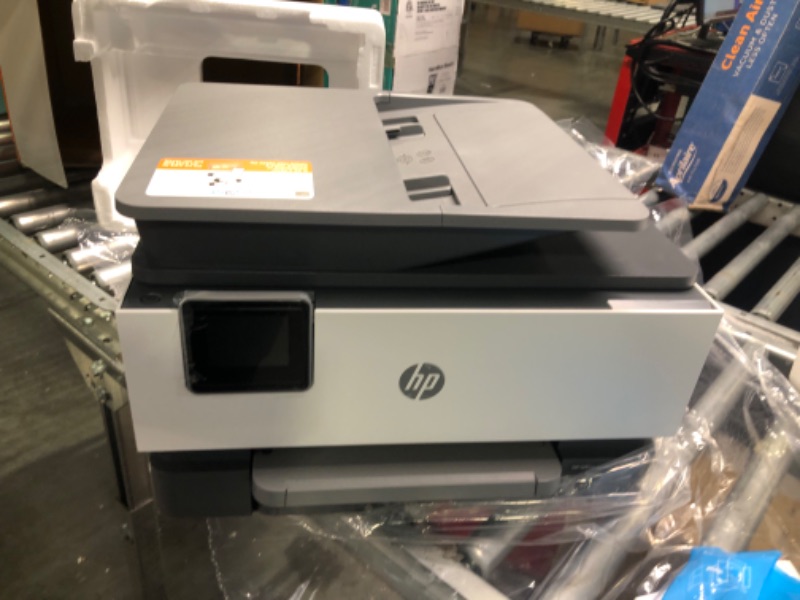 Photo 7 of HP OfficeJet Pro 9015e Wireless Color All-in-One Printer with bonus 6 months Instant ink with HP+ (1G5L3A),Gray
missing charger cord, unable to test