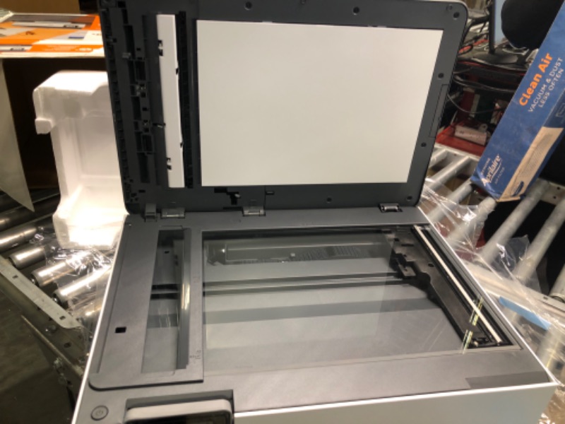 Photo 1 of HP OfficeJet Pro 9015e Wireless Color All-in-One Printer with bonus 6 months Instant ink with HP+ (1G5L3A),Gray
missing charger cord, unable to test