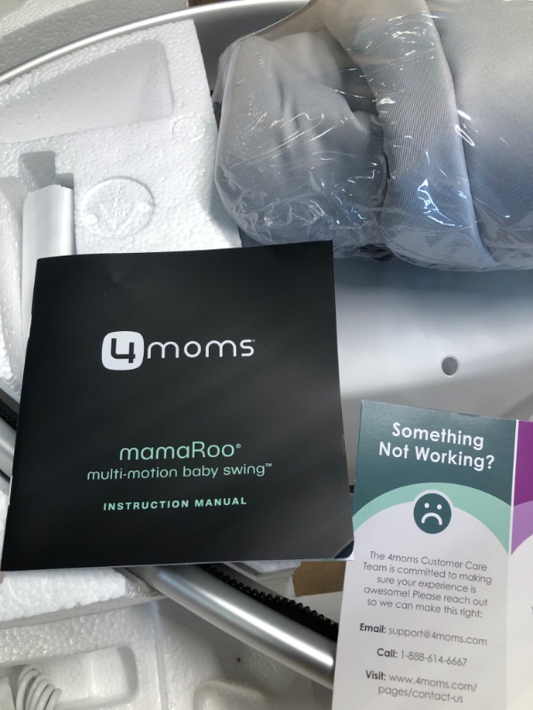 Photo 4 of 4moms MamaRoo Multi-Motion Baby Swing, Bluetooth Baby Swing with 5 Unique Motions, Grey