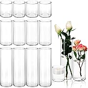Photo 1 of 
CUCUMI 15pcs Glass Cylinder Vase Hurricane Candle Holder Clear 3 Different Sizes Tall Clear Vases for Wedding Centerpieces Glass Flower Vase for Home Decor Party 4, 8, 12 Inches in HeightCUCUMI 15pcs Glass Cylinder Vase Hurricane Candle Holder Clear 3 Di