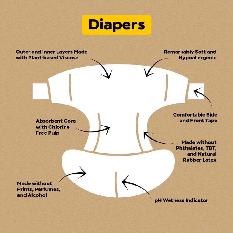 Photo 1 of DYPER Diaper Wipes + Viscose from Bamboo Baby Diapers Size 4 | Honest Ingredients | Cloth Alternative | Day & Overnight | Made with Plant-Based* Materials | Hypoallergenic for Sensitive Skin, Unscented Size 4 (1PACK)