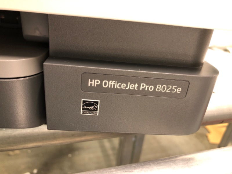 Photo 1 of HP OfficeJet Pro 8025e Wireless Color All-in-One Printer with bonus 6 free months Instant Ink with HP+ (1K7K3A), Gray