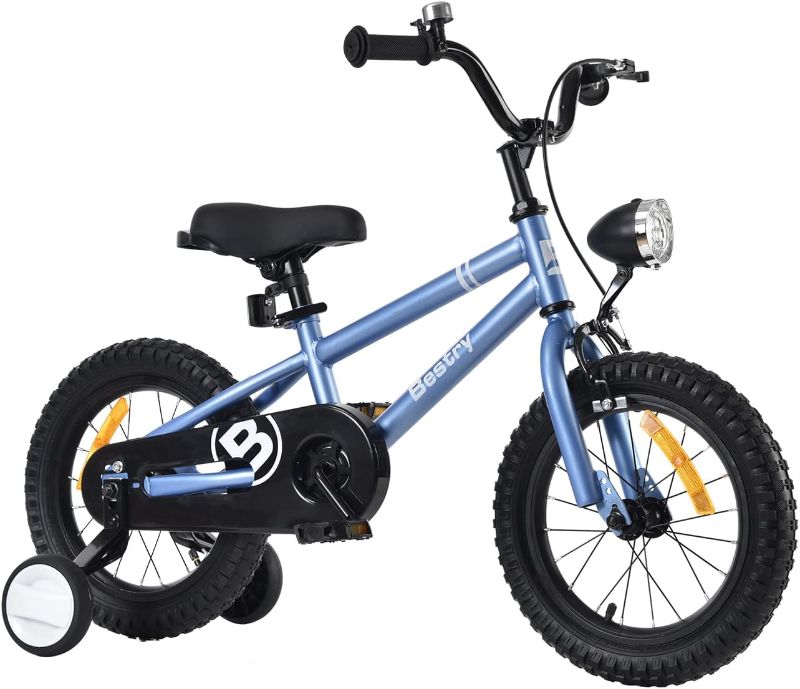 Photo 1 of 
Bestry Blue Kids Bike for Toddlers and Kids 3-12 Years Old with Headlight & Training Wheels 12 14 16 18inch Kids Bicycle for Boys Girls